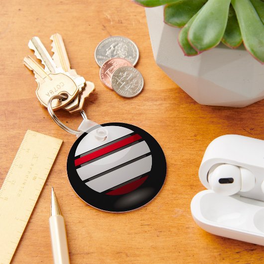 Rood- en witstinkpictogram Sleutelhanger