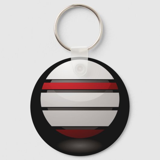 Rood- en witstinkpictogram Sleutelhanger (Achterkant)