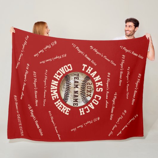 Rood- en wittasballstrookjes, alle spelers fleece deken (In situ)