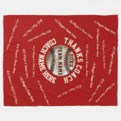 Rood- en wittasballstrookjes, alle spelers fleece deken (Voorkant (Horizontaal))