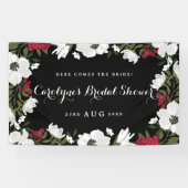 Rood- en witte anemie Blooms Vrijgezellenfeest ban Spandoek (Horizontaal)