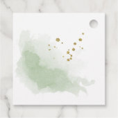Rood- en witte bloemen groen bedankjes labels (Achterkant)
