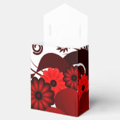 Rood en Witte Bloementent met de Doos van de Lint Bedankdoosjes (Geopend)