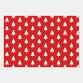 Rood- en witte bomen Vroege kerstvakantie Inpakpapier Vel (Voorkant 2)