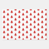 Rood- en witte bomen Vroege kerstvakantie Inpakpapier Vel (Voorkant)