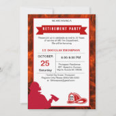 Rood- en witte brandweerlampen Retirement Kaart (Voorkant)