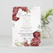 Rood- en witte bruinkooluitnodiging kaart (Staand voorkant)