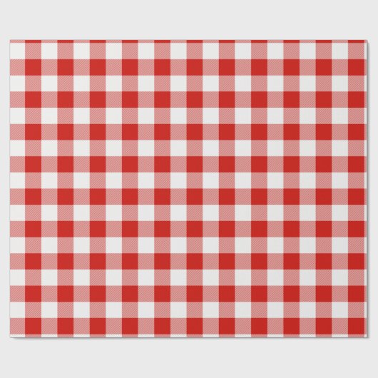 Rood- en witte buffelplaat cadeaupapier (Vlak)