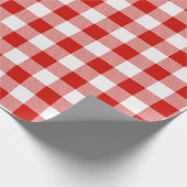 Rood- en witte buffelplaat cadeaupapier (Hoek)