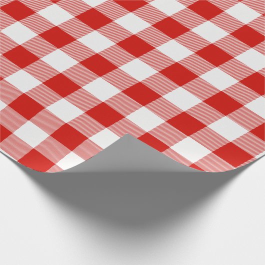 Rood- en witte buffelplaat cadeaupapier (Hoek)