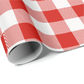 Rood- en witte buffelplaat cadeaupapier (Rol Hoek)