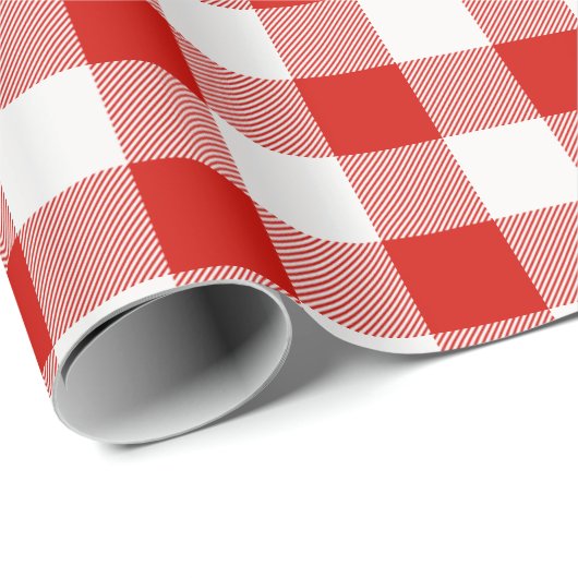 Rood- en witte buffelplaat cadeaupapier (Rol Hoek)