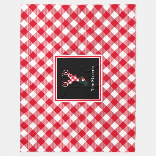 Rood- en witte buffelrenrendieren, speciaal gepers fleece deken (Voorkant)