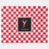 Rood- en witte buffelrenrendieren, speciaal gepers fleece deken (Voorkant (Horizontaal))