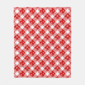 Rood- en witte buffels, geplakt met sneeuwvlokken fleece deken (Voorkant)