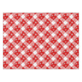 Rood- en witte buffels, geplakt met sneeuwvlokken tafelkleed (Voorkant (Horizontaal))