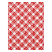 Rood- en witte buffels, geplakt met sneeuwvlokken tafelkleed (Voorkant)