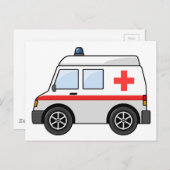 Rood- en witte Cartoon Briefkaart (Voorkant / Achterkant)