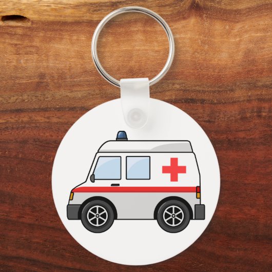 Rood- en witte Cartoon Sleutelhanger (Voorkant)