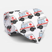 Rood- en witte Cartoon Stropdas (Opgerold)