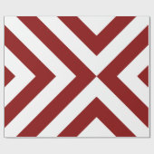 Rood- en witte Chevrons Cadeaupapier (Vlak)