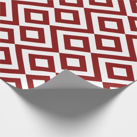 Rood- en witte Chevrons Cadeaupapier (Hoek)