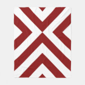 Rood- en witte Chevrons Fleece Deken (Voorkant)