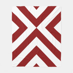 Rood- en witte Chevrons Fleece Deken