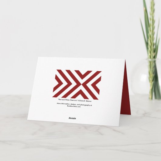 Rood- en witte Chevrons Kaart (Achterkant)