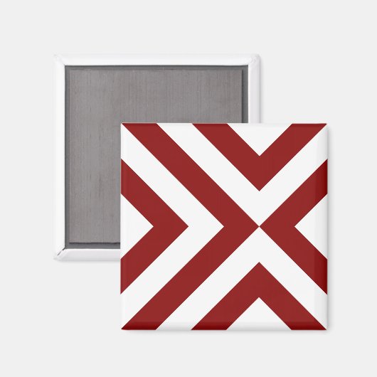 Rood- en witte Chevrons Magneet (Voorkant / Achterkant)