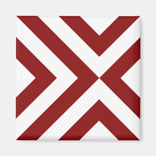 Rood- en witte Chevrons Magneet (Voorkant)