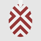 Rood- en witte Chevrons Ornament (achterkant)