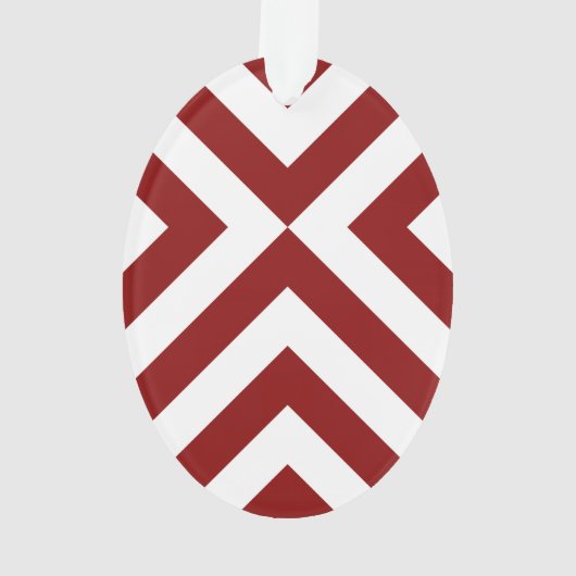 Rood- en witte Chevrons Ornament (achterkant)