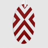 Rood- en witte Chevrons Ornament (voorkant)