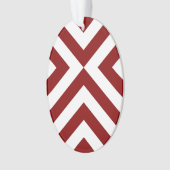 Rood- en witte Chevrons Ornament (voorkant)