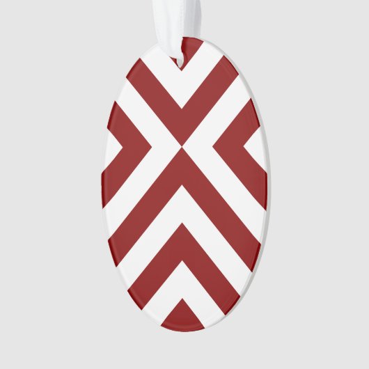 Rood- en witte Chevrons Ornament (voorkant)