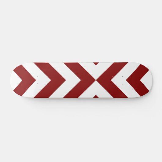 Rood- en witte Chevrons Persoonlijk Skateboard (Horizontaal)