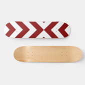 Rood- en witte Chevrons Persoonlijk Skateboard (Horizontaal)