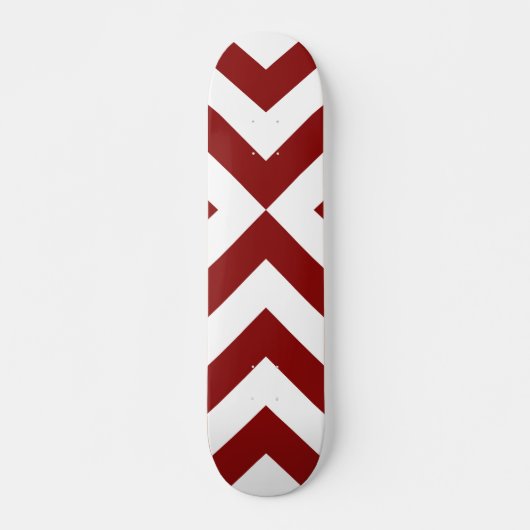 Rood- en witte Chevrons Persoonlijk Skateboard (Voorkant)
