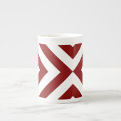 Rood- en witte Chevrons Porselein Kop (Voorkant)