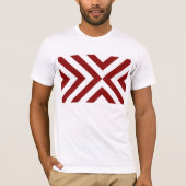 Rood- en witte Chevrons T-shirt (Voorkant)