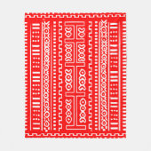 Rood- en witte doek, rugleuning, 50 x 60 inch fleece deken (Voorkant)