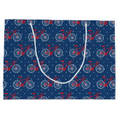 Rood- en witte fiets groot cadeauzakje (Achterkant)