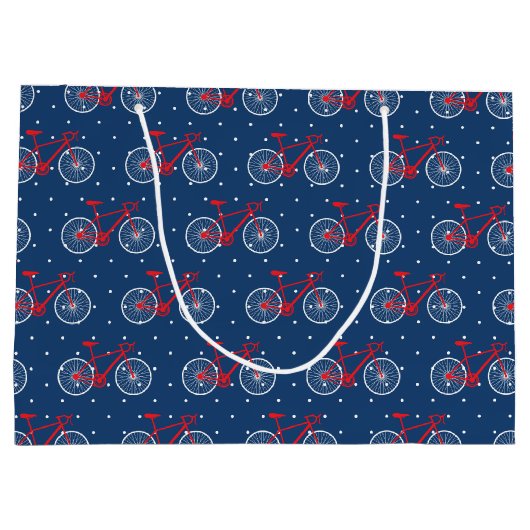 Rood- en witte fiets groot cadeauzakje (Achterkant)