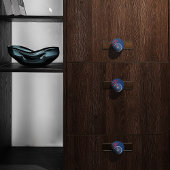 Rood- en witte fiets keramische knop