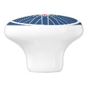 Rood- en witte fiets keramische knop (Zijkant)