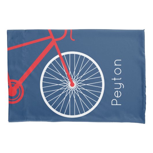 Rood- en witte fiets kussensloop (Voorkant)