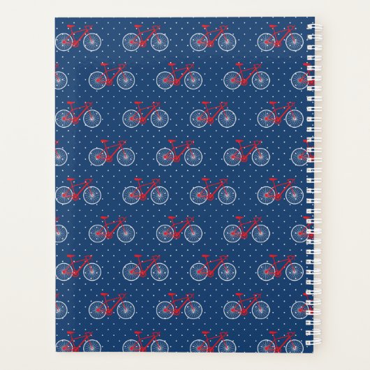 Rood- en witte fiets planner (Achterkant)