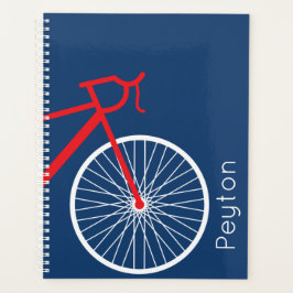 Rood- en witte fiets planner
