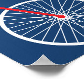 Rood- en witte fiets poster (Hoek)